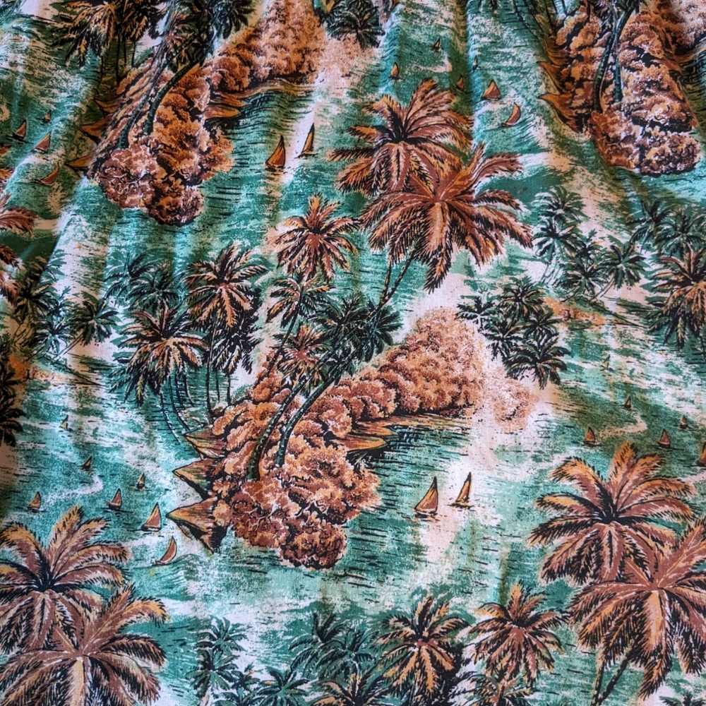 Island Planet elastic waist, Lightweight flowing Tropical Maxi Skirt Sz. M/L - Picture 5 of 13